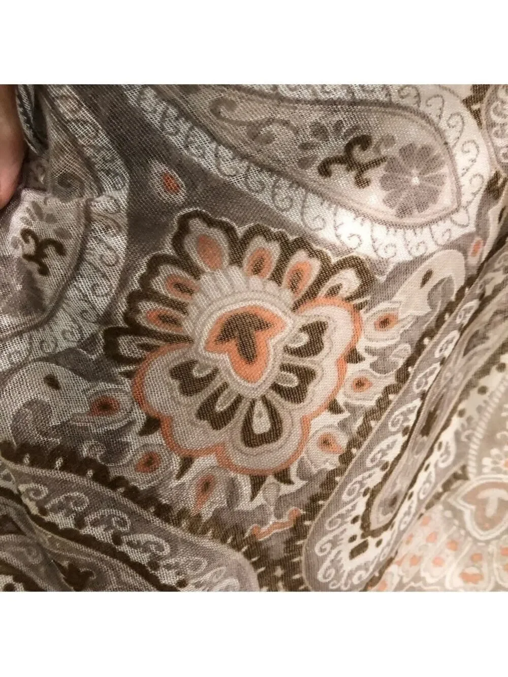 WRAP/SCARF lightweight paisley print summer OS